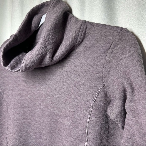 Kuhl Sweatshirt Women's L Top Purple Quilted Funnel Neck Pullover Outdoor Wool - Picture 5 of 13